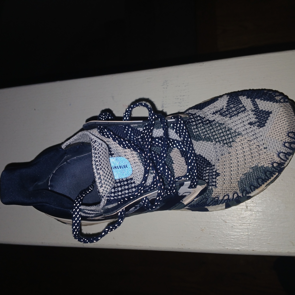 Adidas Navy and Beige Knit Sneaker